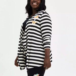 Torrid Disney Pixar UP! Doug Striped Open Front T-Shirt Cardigan